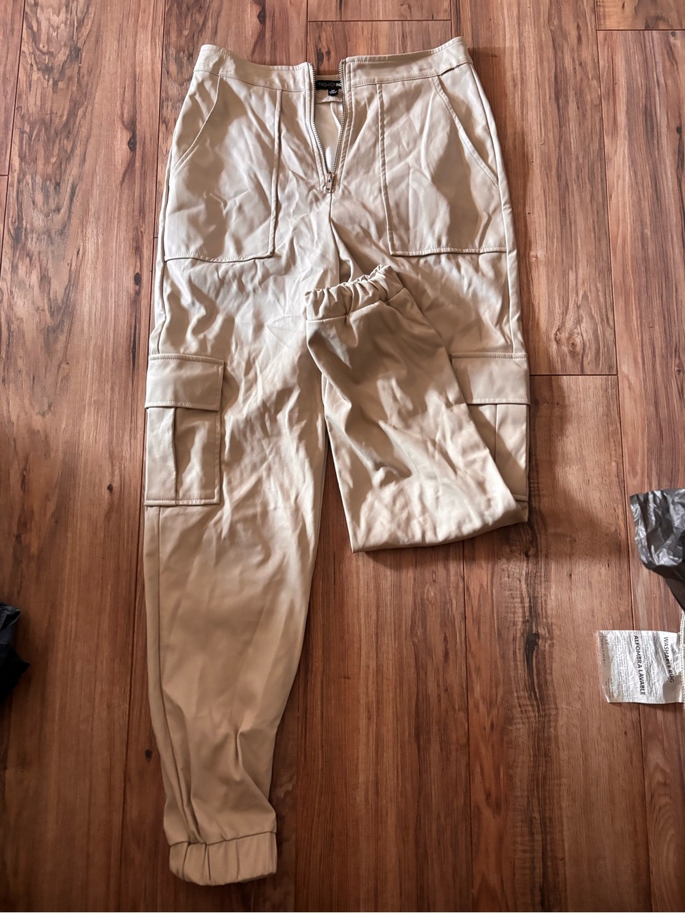 Fashion Nova Beige Women's Cargo Joggers